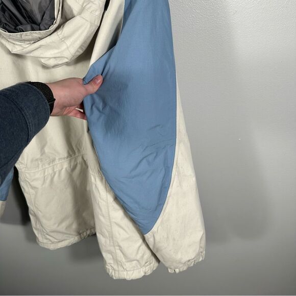 The North Face Blue White Hyvent Snowboarding Ski Winter Jacket Size Large Snow - Picture 15 of 16